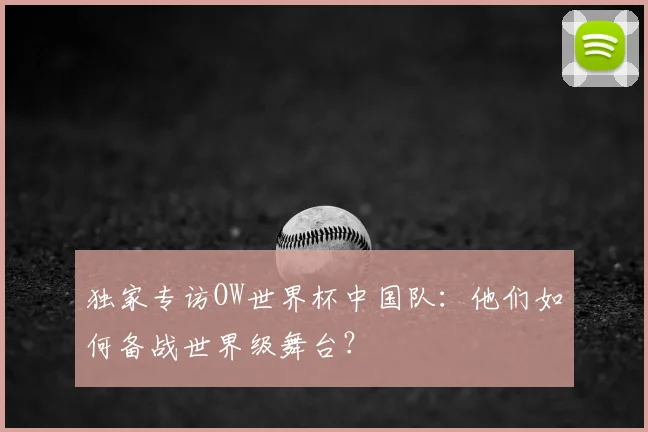 独家专访OW世界杯中国队：他们如何备战世界级舞台？